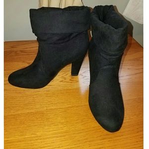 Express faux suede booties
