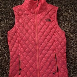 North face pink vest
