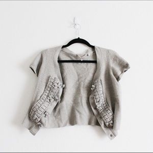{Anthropologie} | Grey Shimmery Shrug