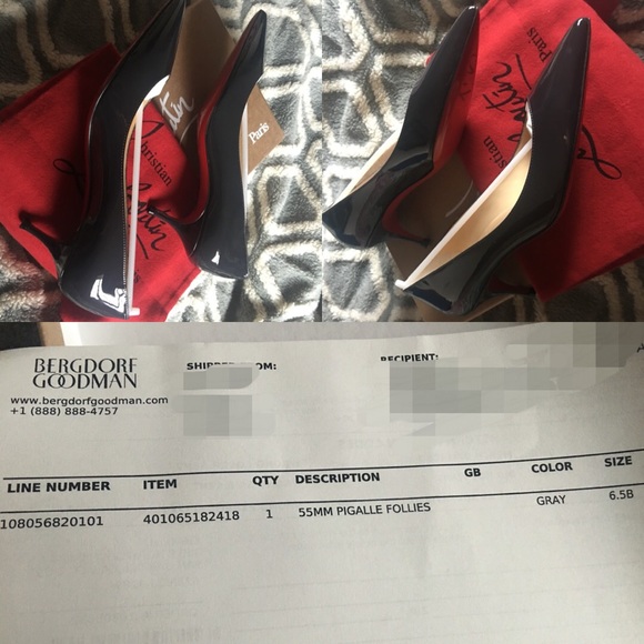 Christian Louboutin Pigalle Follies Pump Gray 36.5 - Picture 4 of 4