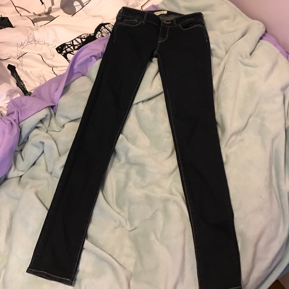 dark blue low waisted skinny jeans size 1 pacsun