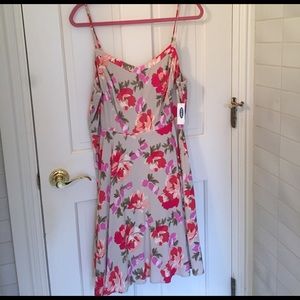 Grey Floral Fit and Flare dress ⭐️ Final Price ⭐️