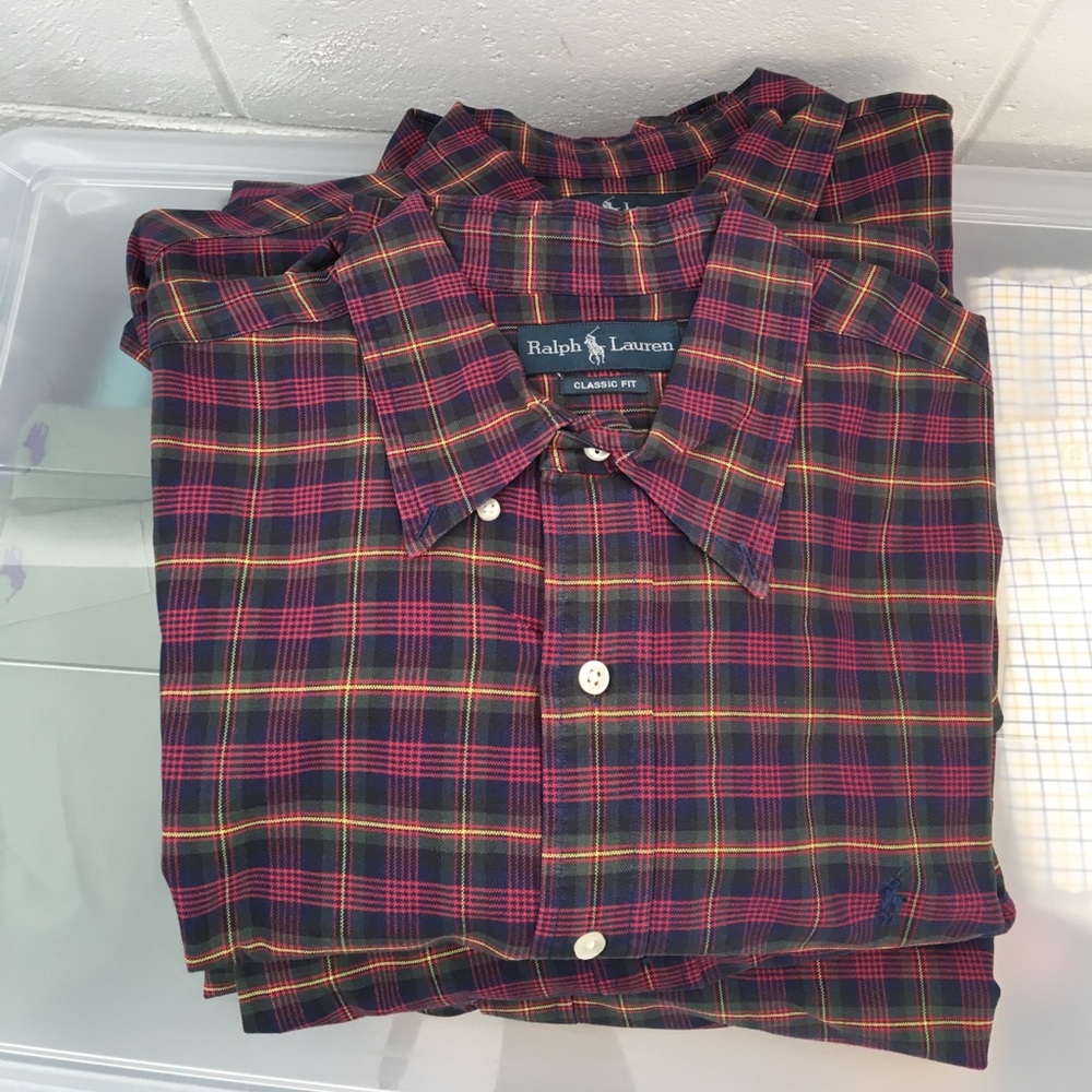 Ralph Lauren mens XL button down dress shirt.