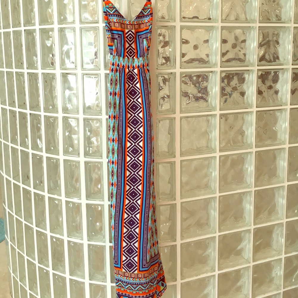 Tribal print maxi dress