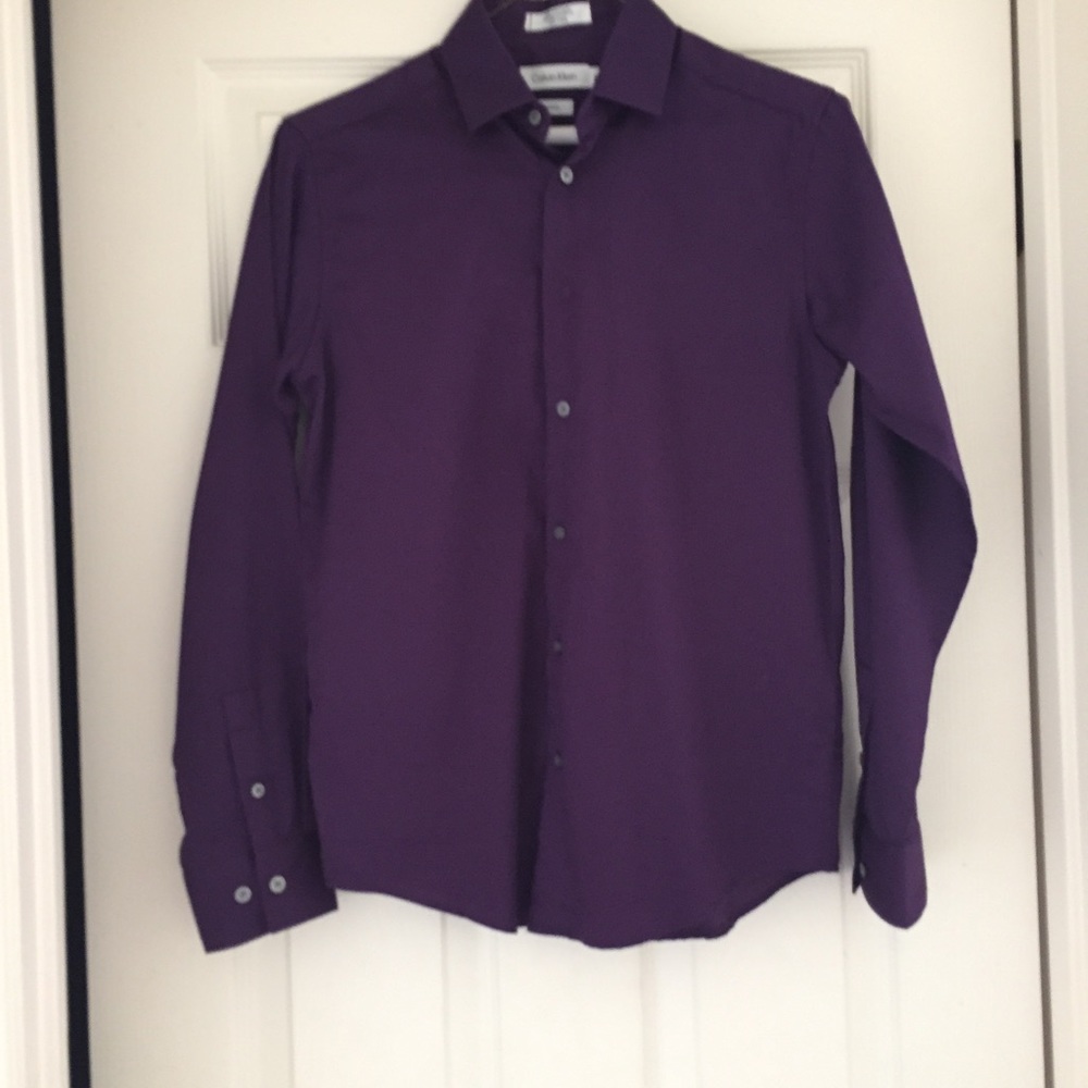 Free Boys Size 14 purple Calvin Klein dress shirt.