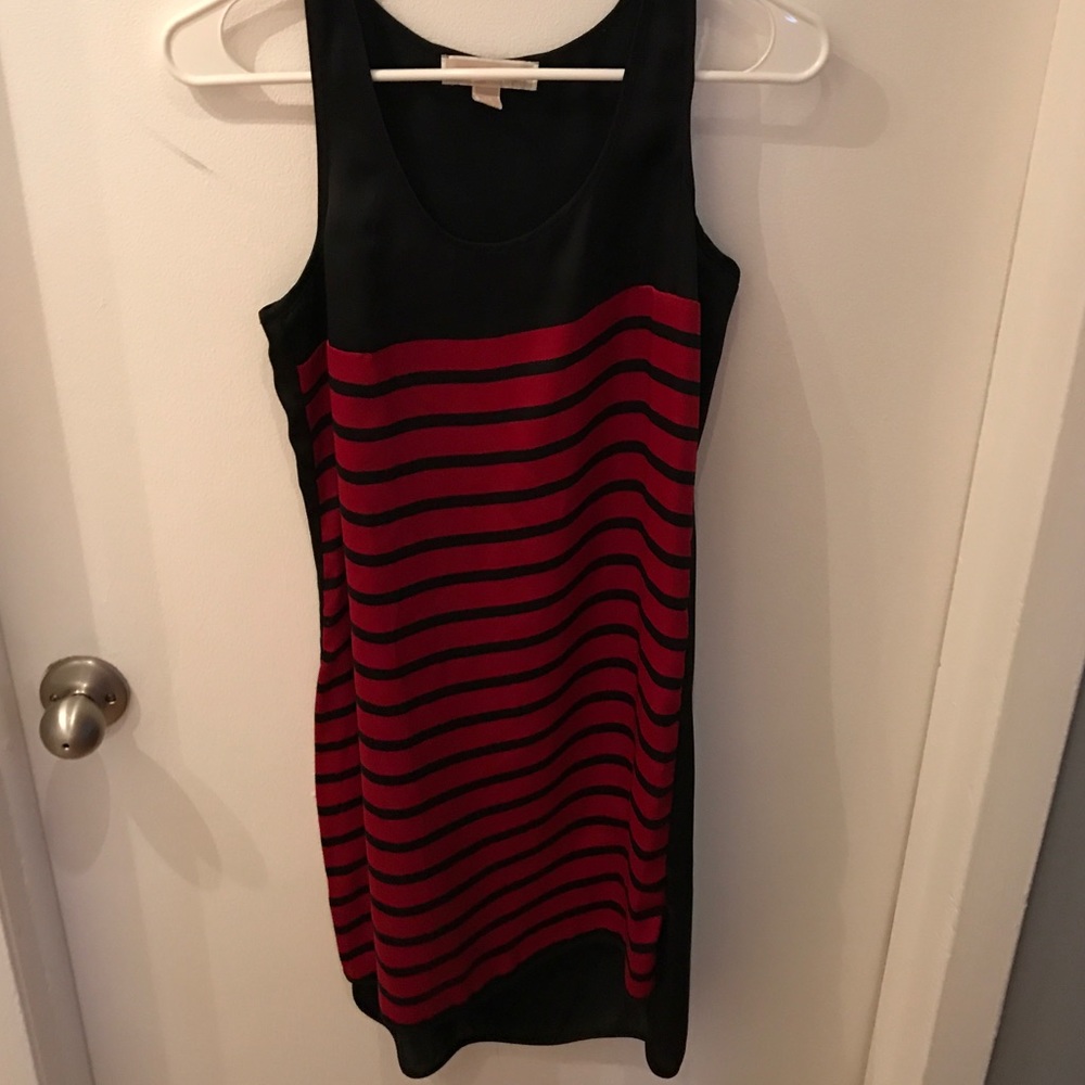 Michael Kors Dark Navy Red stripes Mini Dress