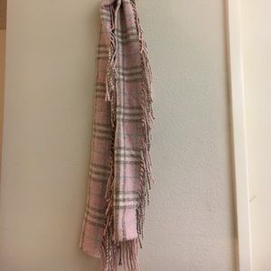 Pink Burberry scarf