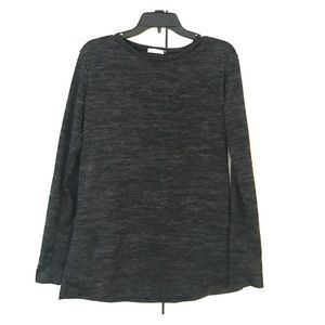 Long sleeve dark grey tee
