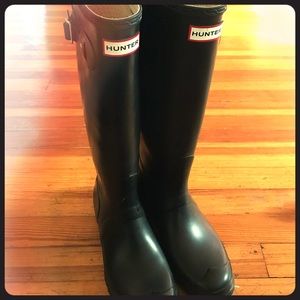 Hunter Rain Boots Black Tall
