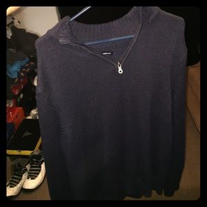 Croft & Barrow, Navy Blue Quarter Zip Sweater (XL)