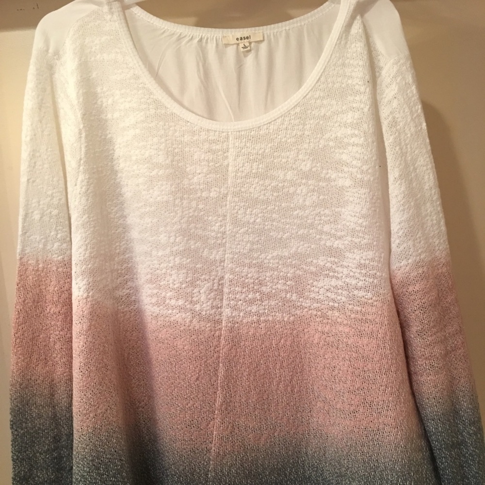 Ombré Slub Deep Dye Tunic- BLUSH& VIOLET - Picture 5 of 6