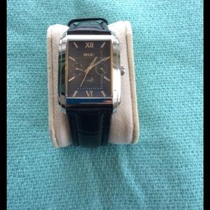 Mens Relic Watch Square Sliver Face 