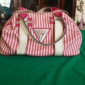 Striped Guess purse