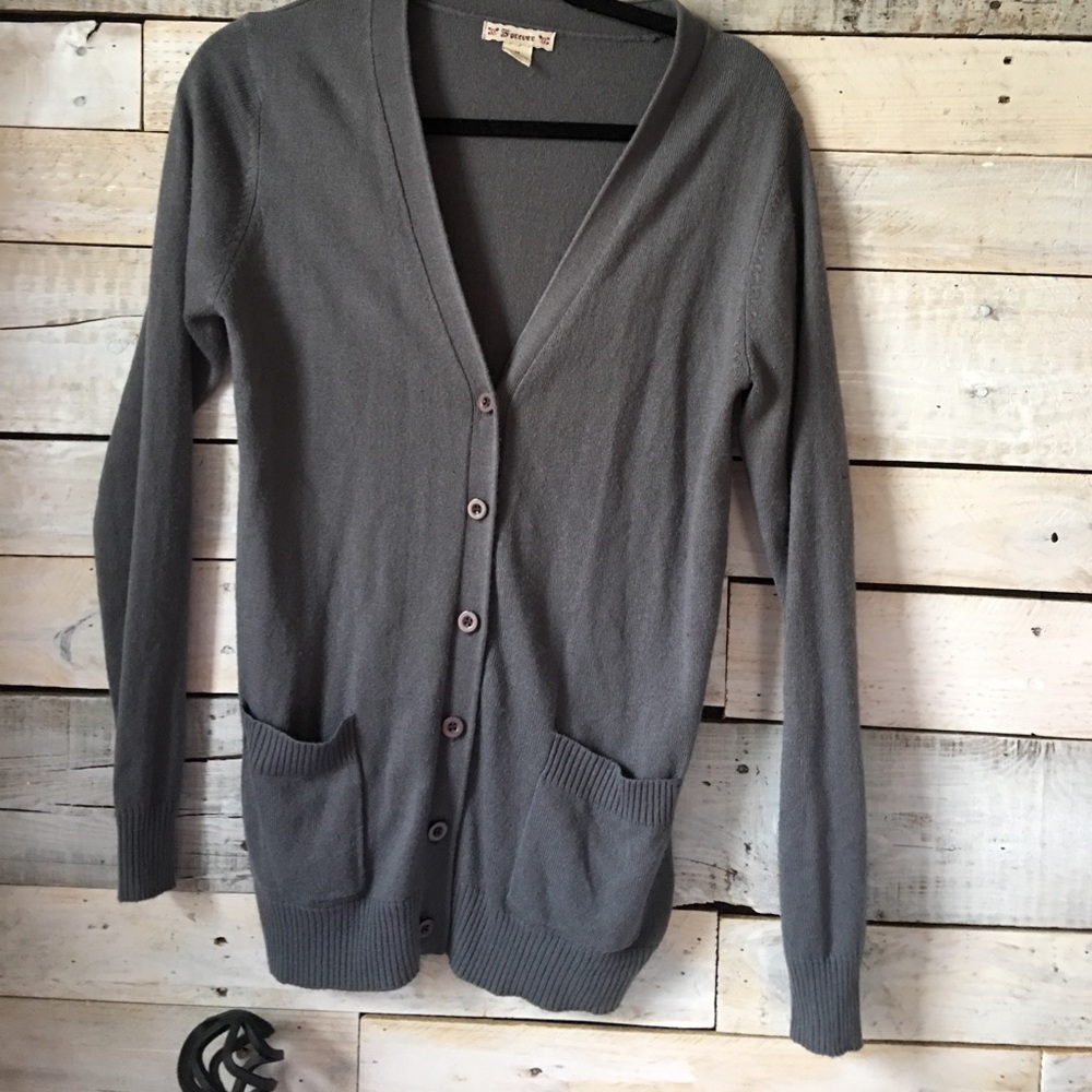 Gray cardigan