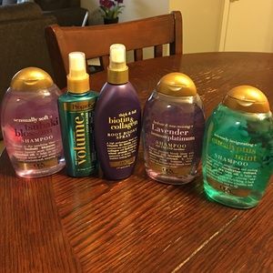 New Ogx Bundle 3 13fl Shampoo and 2 Sprays