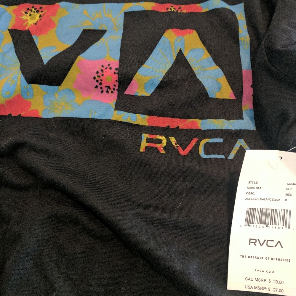 Med Men's RVCA vintage wash extra soft t-shirt