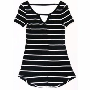 Tops - NWOT Striped Slinky V-Back Tee Tops - NWOT Striped Slinky V-Back Tee