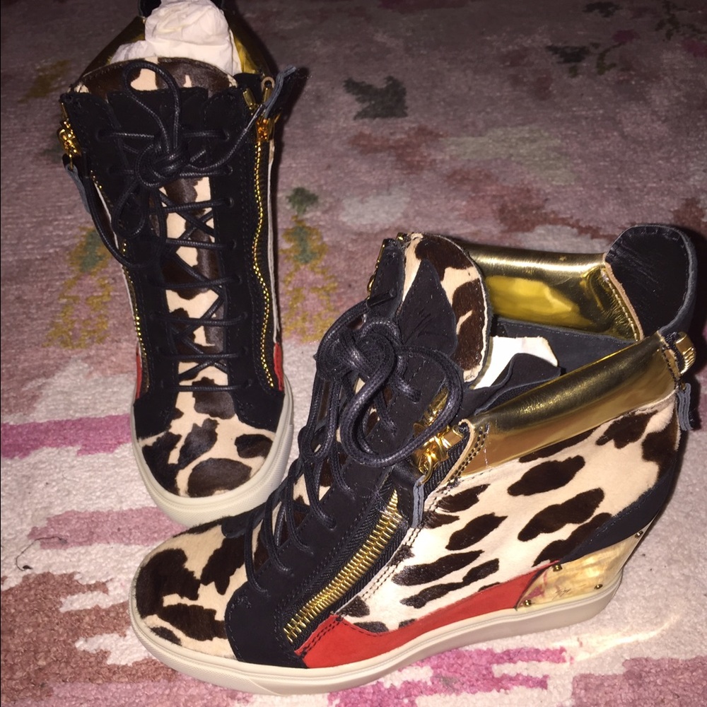 Giuseppe Zanotti Lorenz Animal Print Sneakers