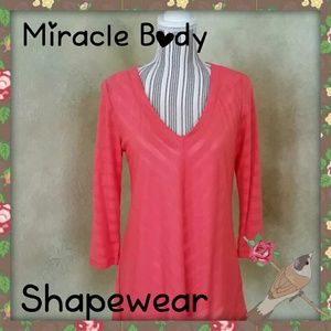 ORANGE TUNIC TOP BY MIRACLE BODY SHAPEWEAR