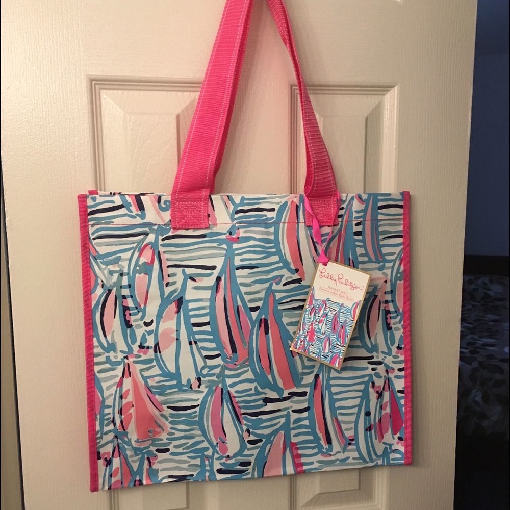 Lilly Pulitzer Market Bag in Red Right Return