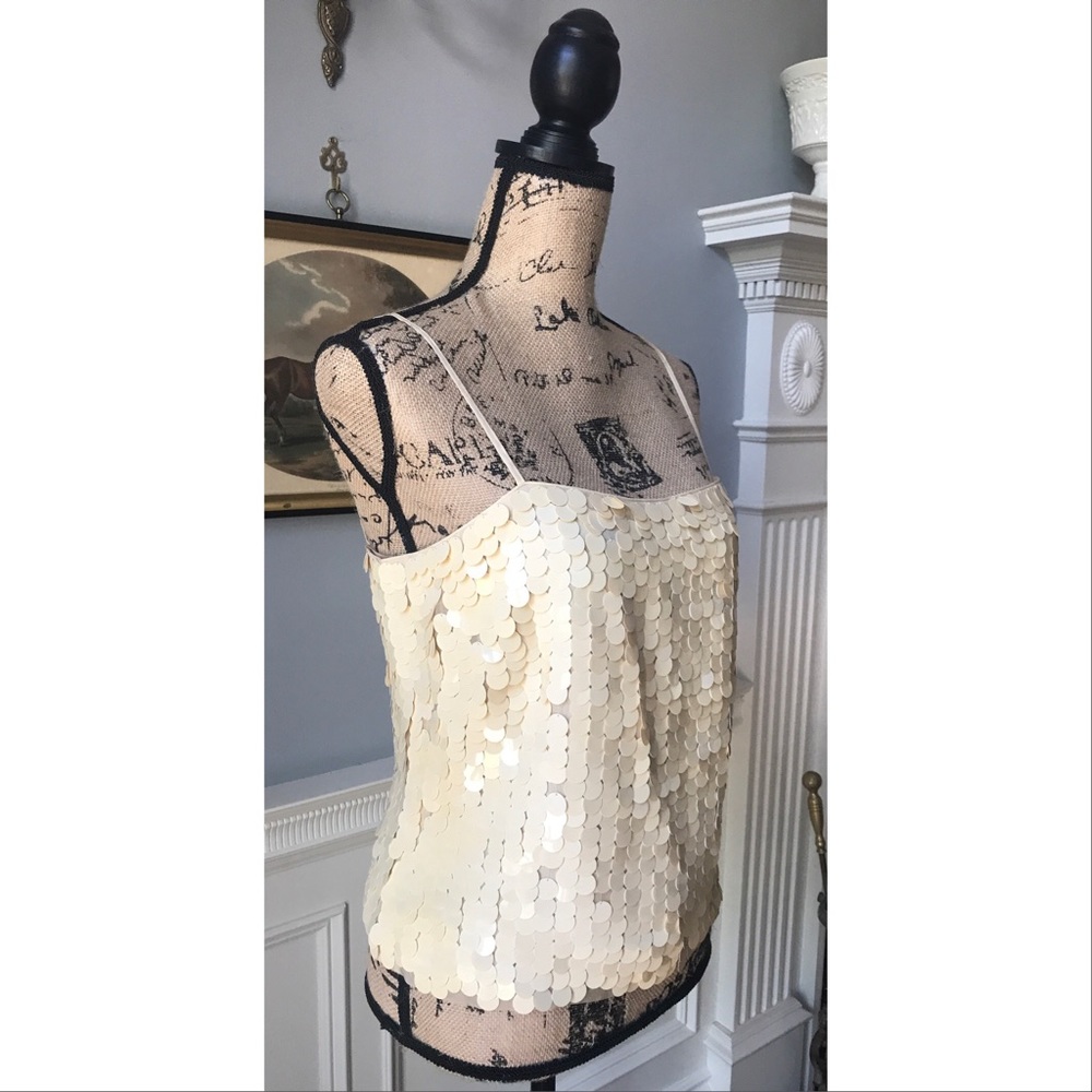 KORS Michael Kors Silk Sequin Top Sz 8 NWT