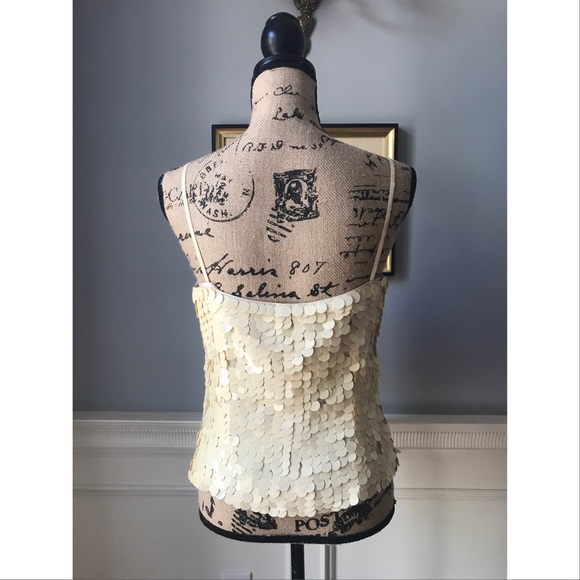 KORS Michael Kors Silk Sequin Top Sz 8 NWT - Picture 3 of 6