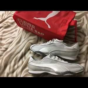 New Puma Women's Lillea 2 White Silver Sneakers