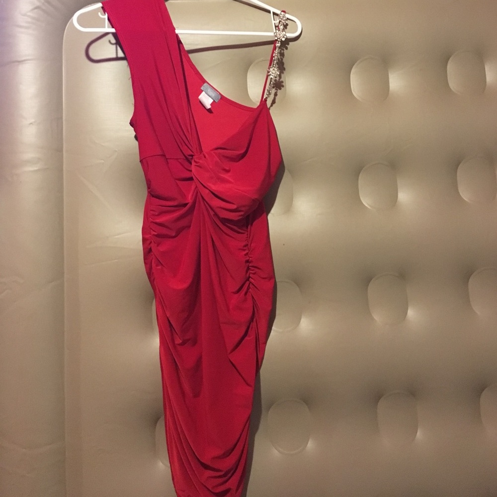 Formal skin tight red dress