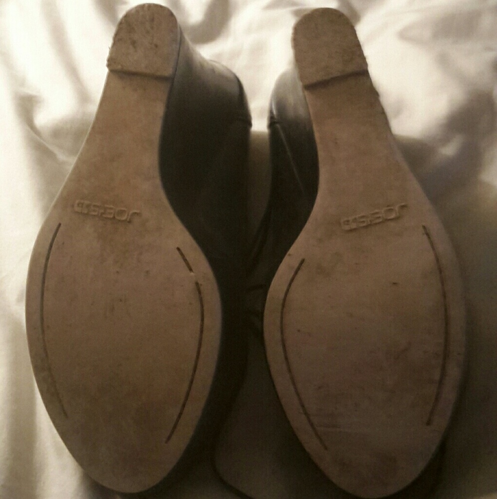 Joes Jeans Black Wedge Booties - Picture 3 of 4