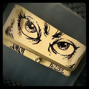 Upcycled Original artwork on Hobo Rachel Wallet