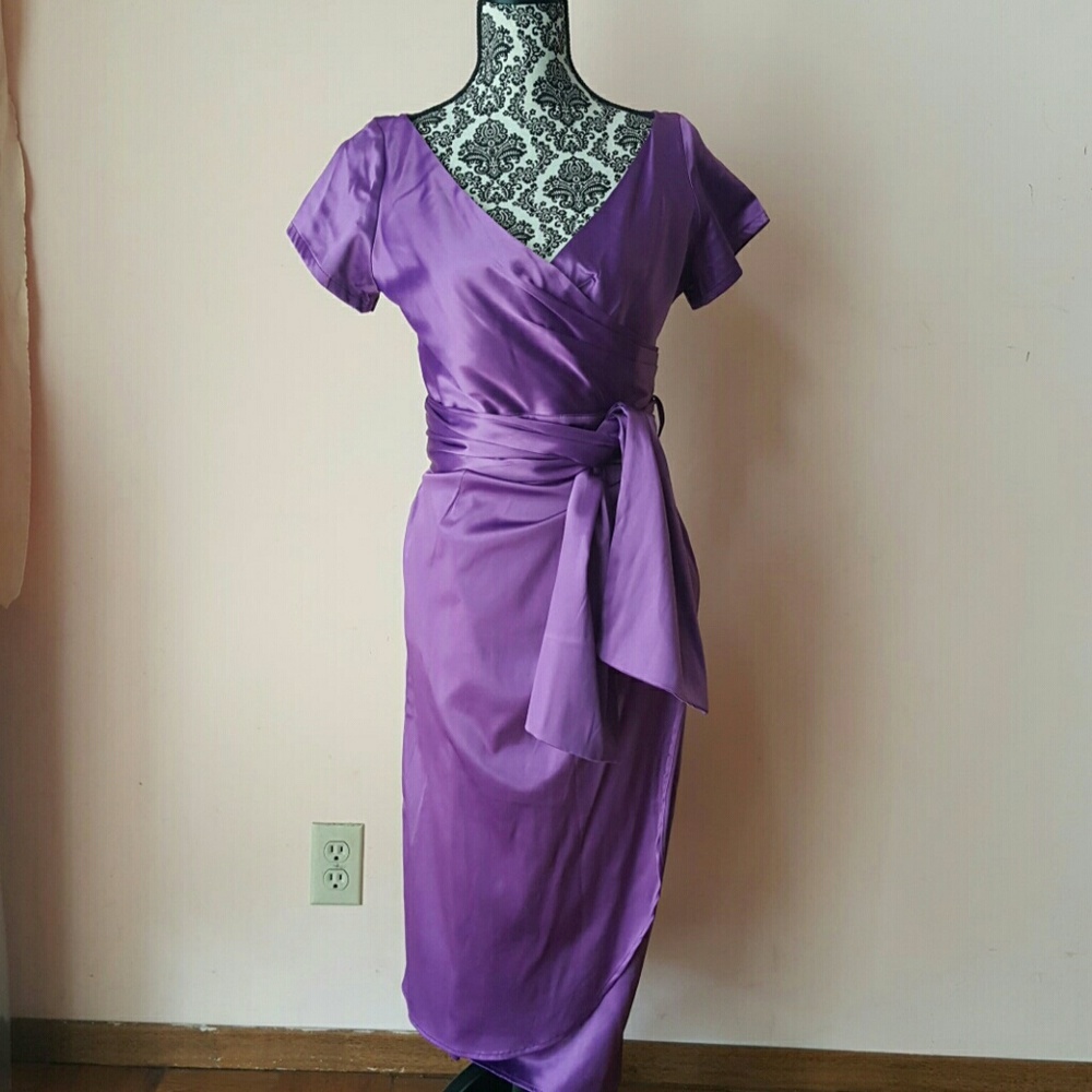 Silky Lavender cocktail dress