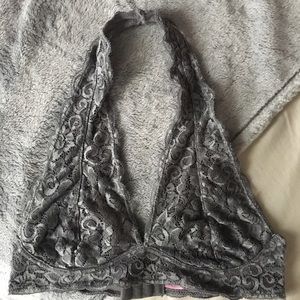 Gray lace bralette