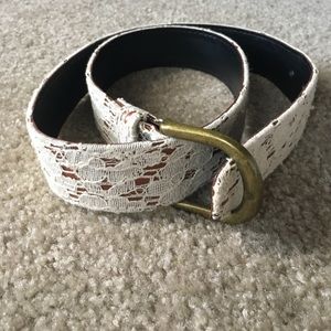 Cream Lace Belt