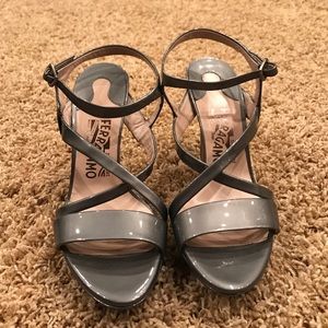 Salvatore Ferragamo Grey/Silver Pumps