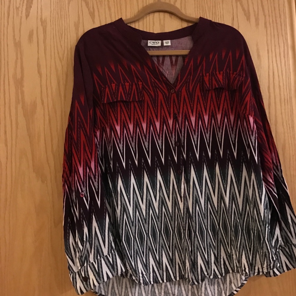 Cato, button down long sleeve blouse.