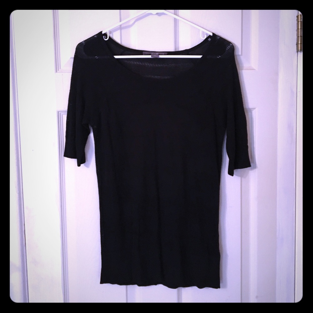 Cute black see through top!