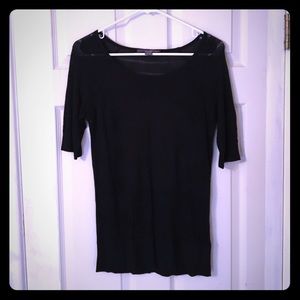 Cute black see through top!