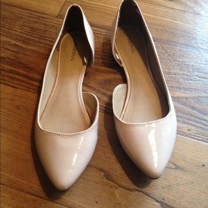 Nude Patent D'orsay Flats
