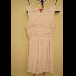 Vanilla white lace mini dress