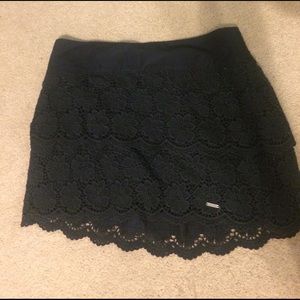 Lace Scalloped Mini Skirt