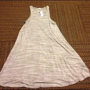 Grey flowy dress.