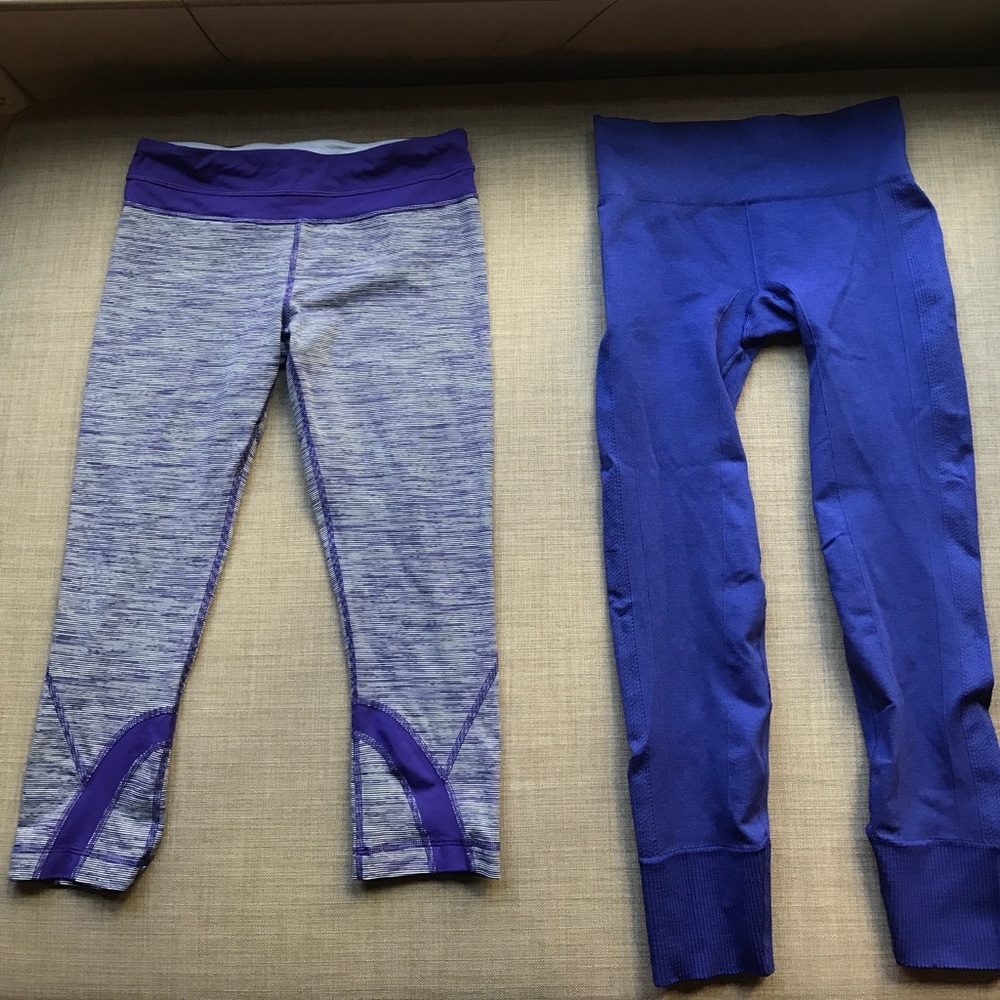 2 lululemon cropped leggings
