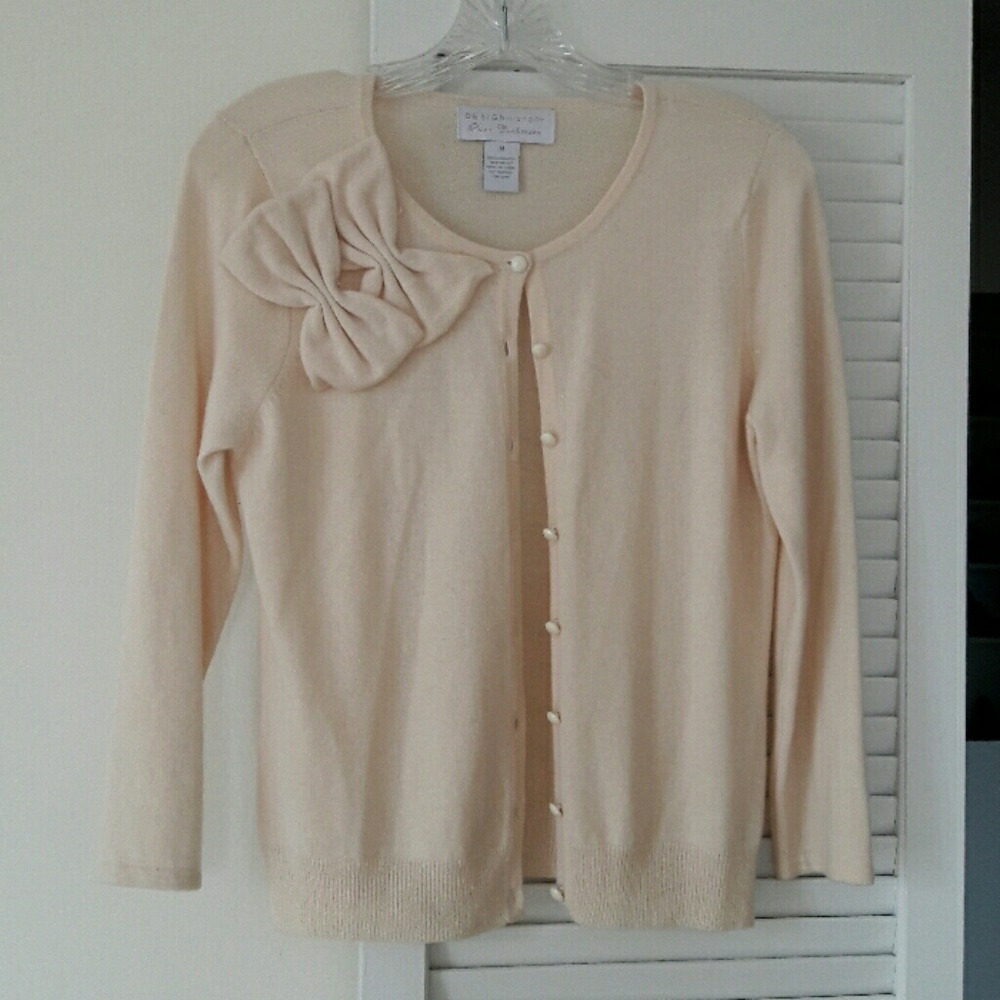 Darling Cream Cashmere Cardigan Sweater
