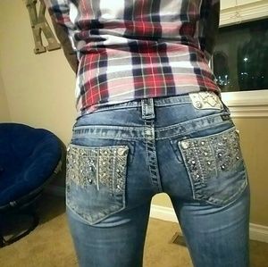 Miss Me - Bootcut Jeweled Detail Jeans