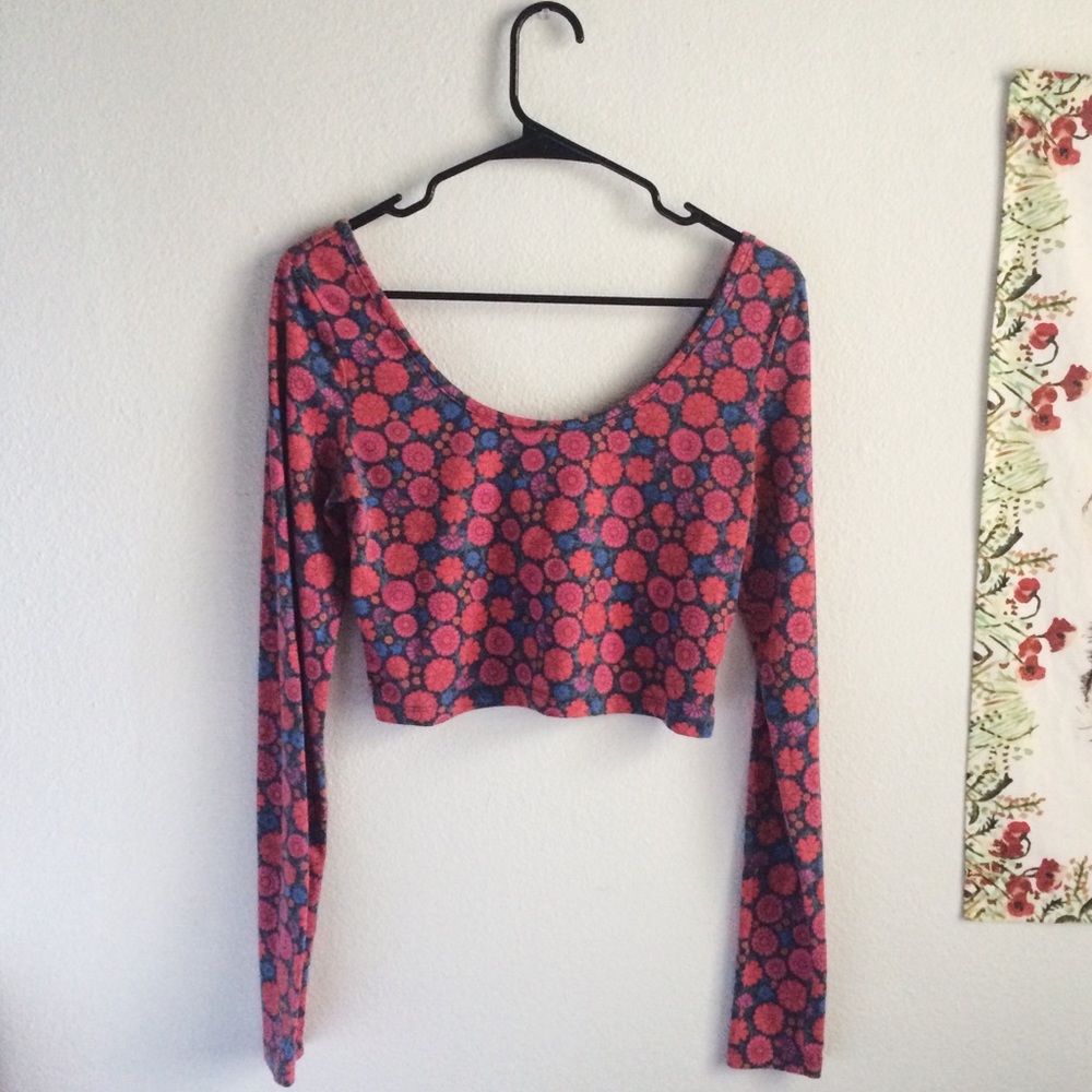 Bright Floral Crop-Top