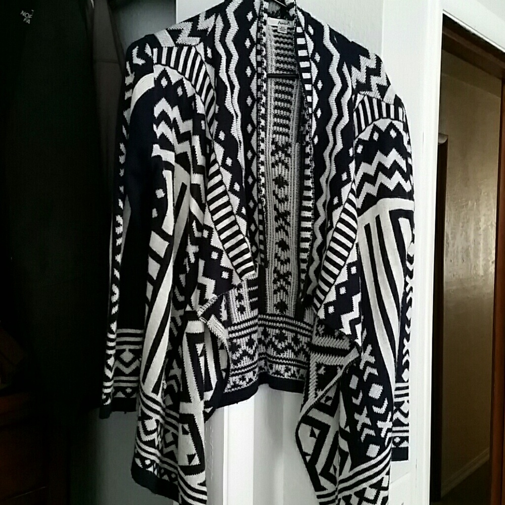 Navy Blue Print Sweater