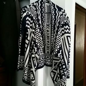 Navy Blue Print Sweater