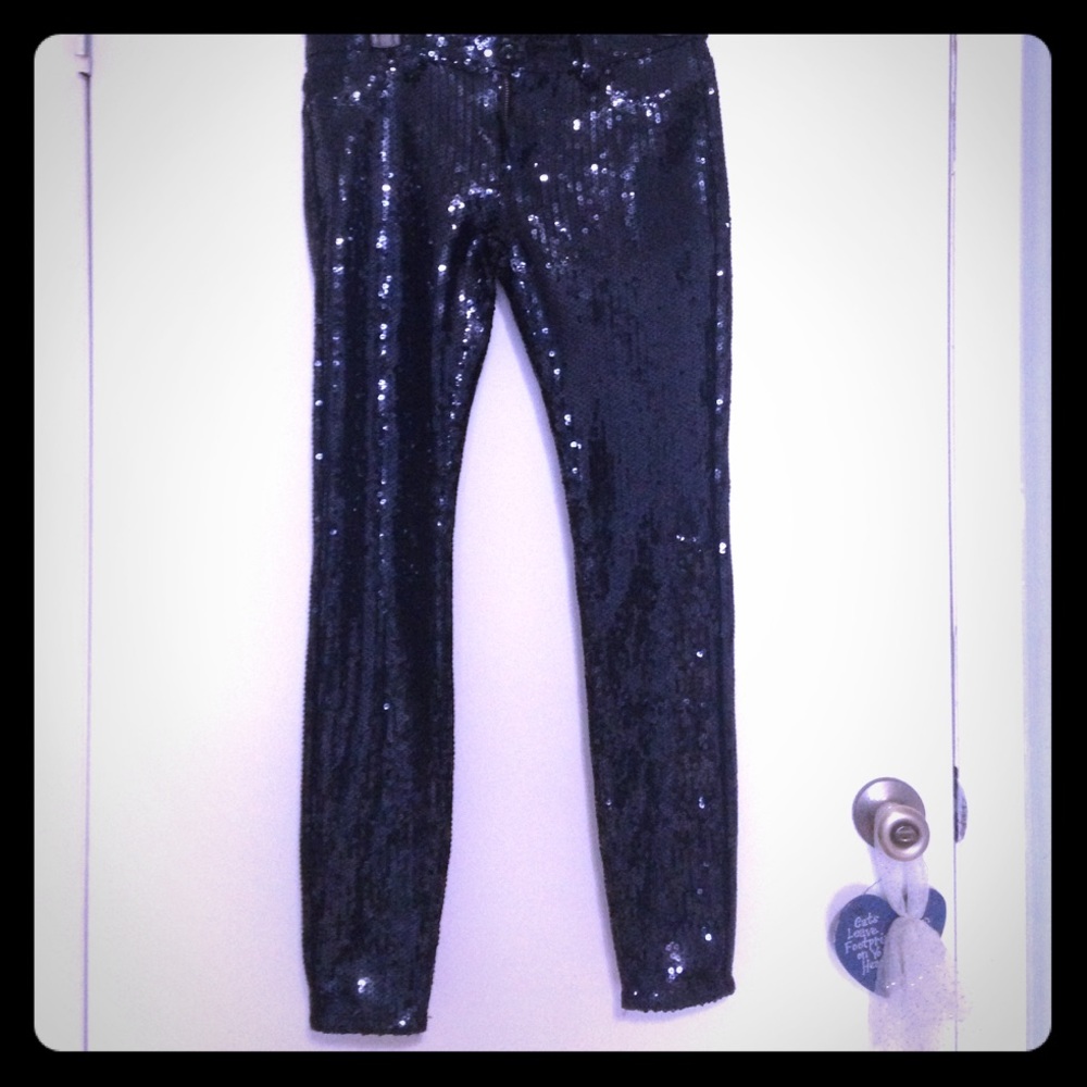 Black sequin Jeggings