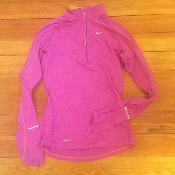 Nike Tops - Nike Dri-Fit Fuchsia & Orange 1/4 Zip Pullover
