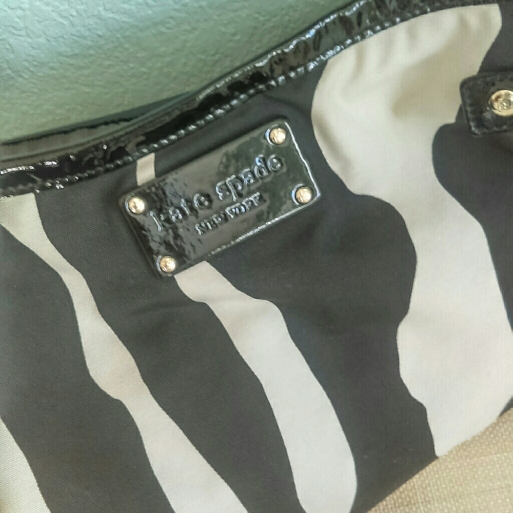 Kate Spade zebra stripe print hand bag